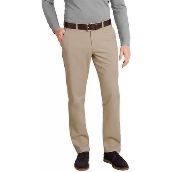 NEW English Laundry Men's 32x32 Straight Fit Chino Stretch Pants Tan - Picture 1 of 8